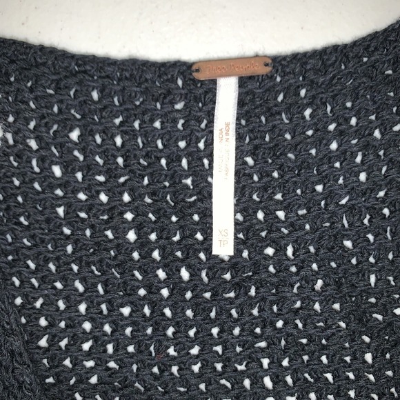 Free People Womens CS  Embroidered Crochet Wildflowers Cardi Tank Top Boho - Picture 2 of 7